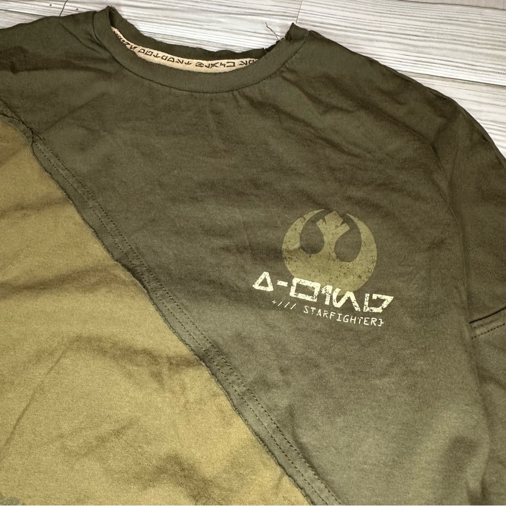 Star Wars Galaxy Edge All Over Print Logo Graphic T-Shirt Resist Starfighter M
